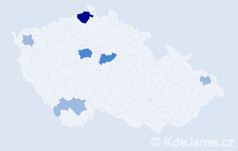 Příjmení: 'Kowalewski', počet výskytů 12 v celé ČR