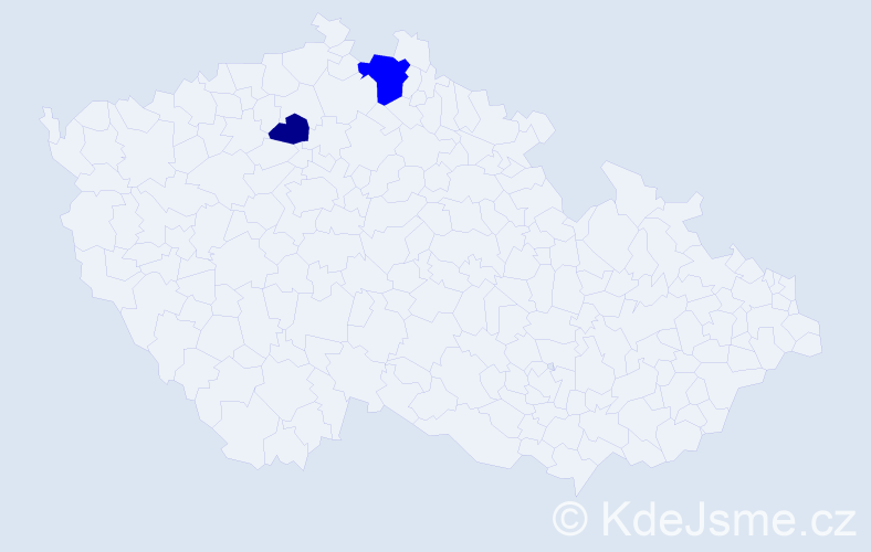 Příjmení: 'Cendra', počet výskytů 5 v celé ČR