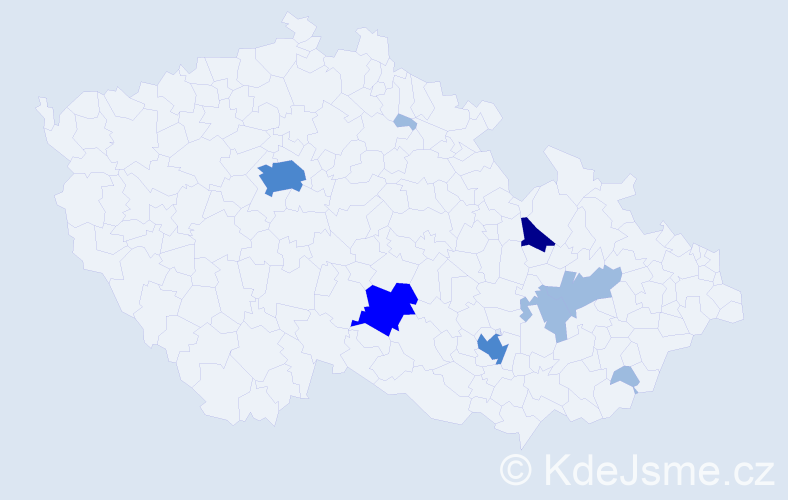 Příjmení: 'Brossová', počet výskytů 15 v celé ČR