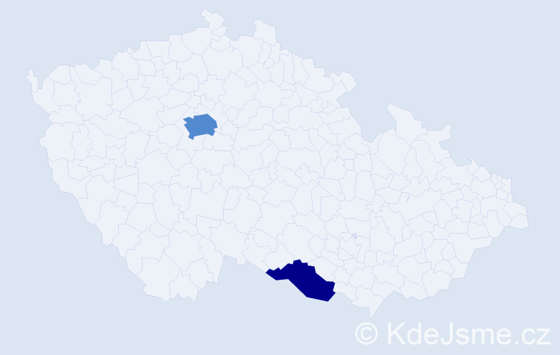 Příjmení: 'Krogman', počet výskytů 5 v celé ČR