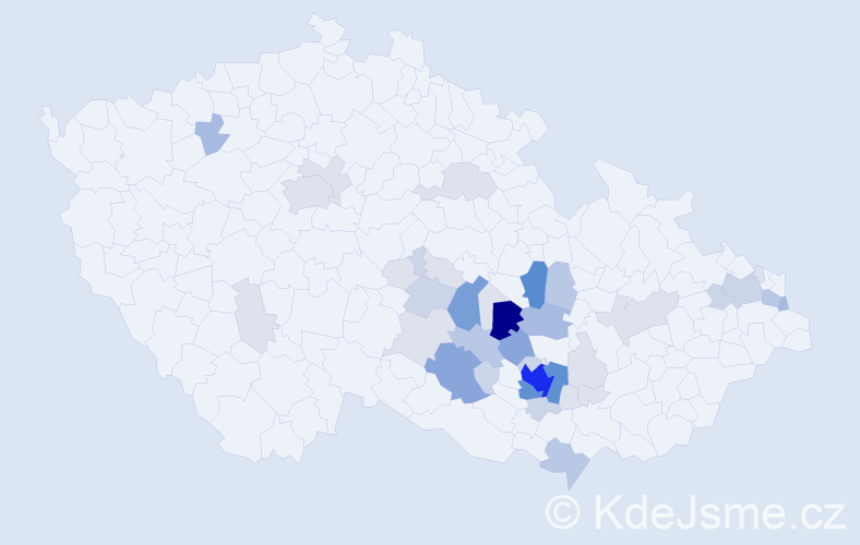 Příjmení: 'Kolbábek', počet výskytů 138 v celé ČR