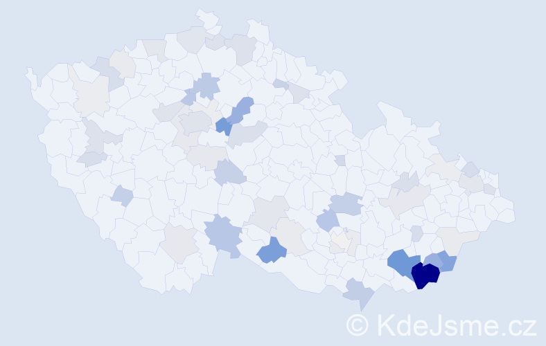 Příjmení: 'Straňáková', počet výskytů 196 v celé ČR