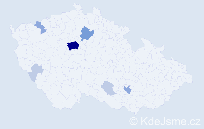 Příjmení: 'Reinhard', počet výskytů 19 v celé ČR