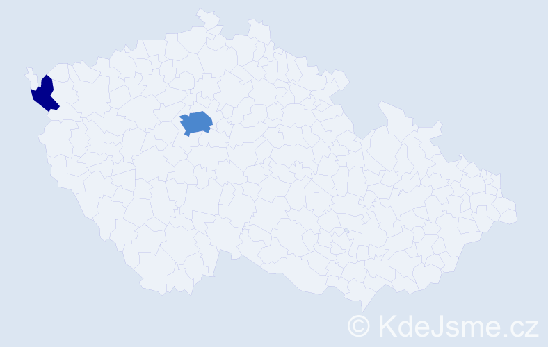 Příjmení: 'Kinder', počet výskytů 4 v celé ČR