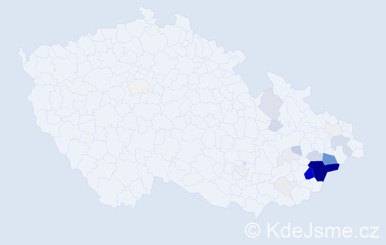 Příjmení: 'Sušňová', počet výskytů 79 v celé ČR
