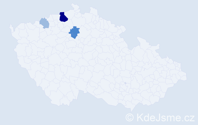 Příjmení: 'Noskeová', počet výskytů 9 v celé ČR