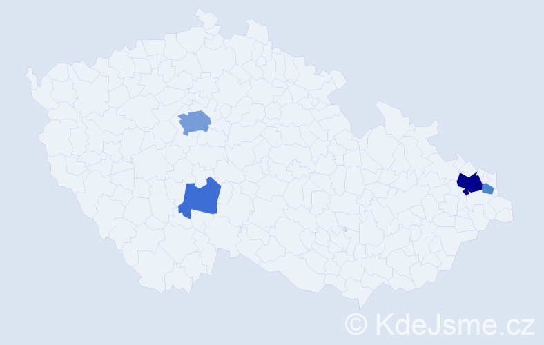Příjmení: 'Wyrwová', počet výskytů 12 v celé ČR