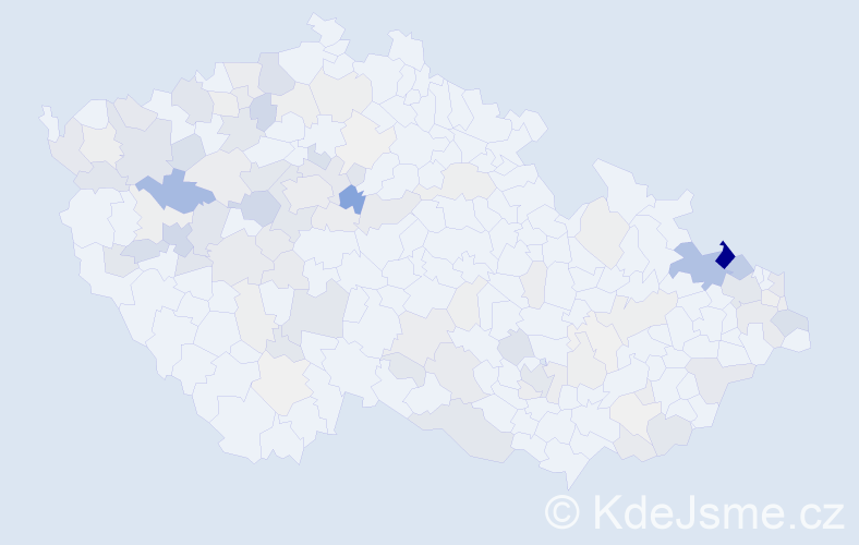 Příjmení: 'Hahn', počet výskytů 363 v celé ČR