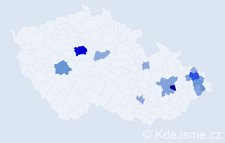 Příjmení: 'Halusková', počet výskytů 40 v celé ČR
