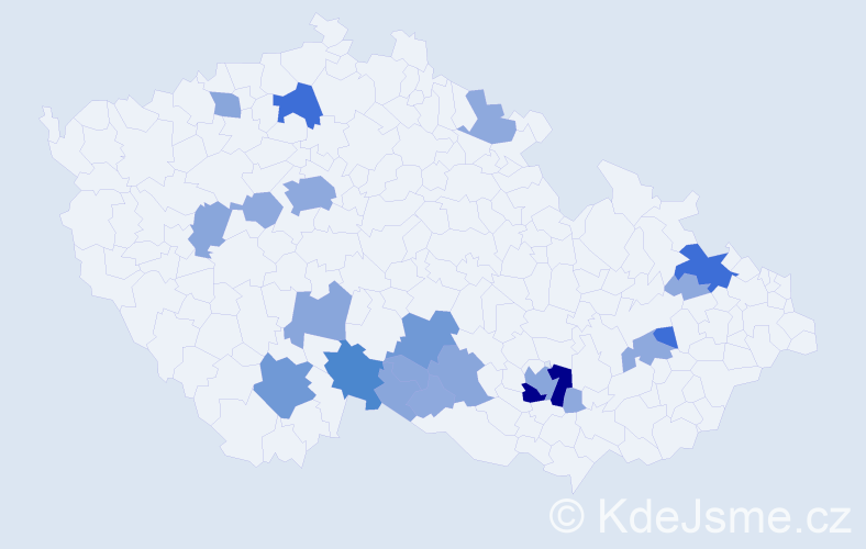 Příjmení: 'Terberová', počet výskytů 55 v celé ČR