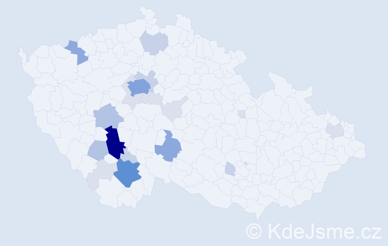 Příjmení: 'Máška', počet výskytů 69 v celé ČR