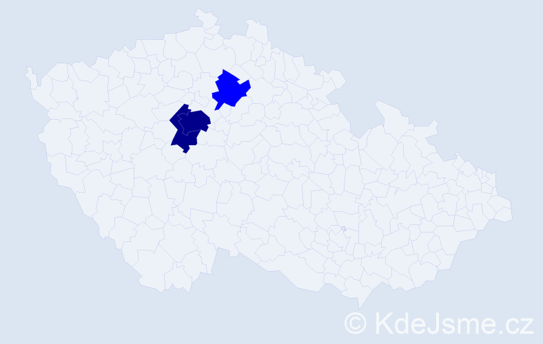 Příjmení: 'Kyle', počet výskytů 5 v celé ČR