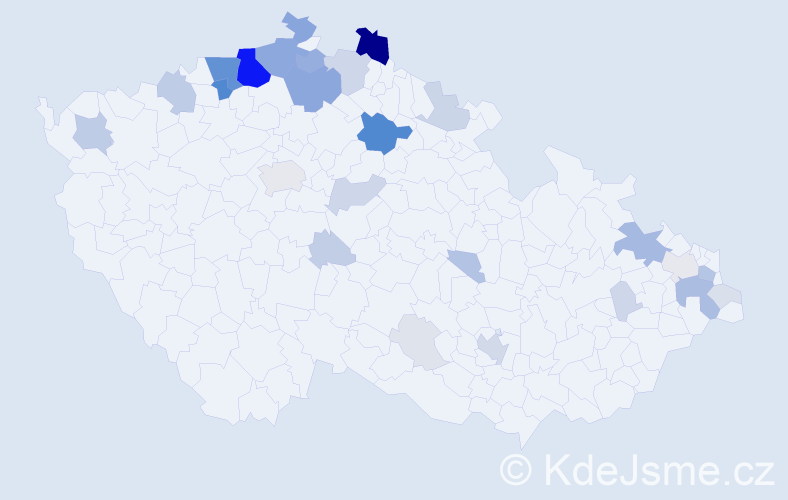 Příjmení: 'Berko', počet výskytů 128 v celé ČR