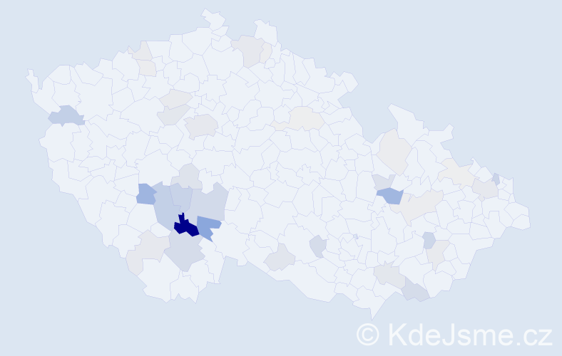 Příjmení: 'Hajíčková', počet výskytů 113 v celé ČR