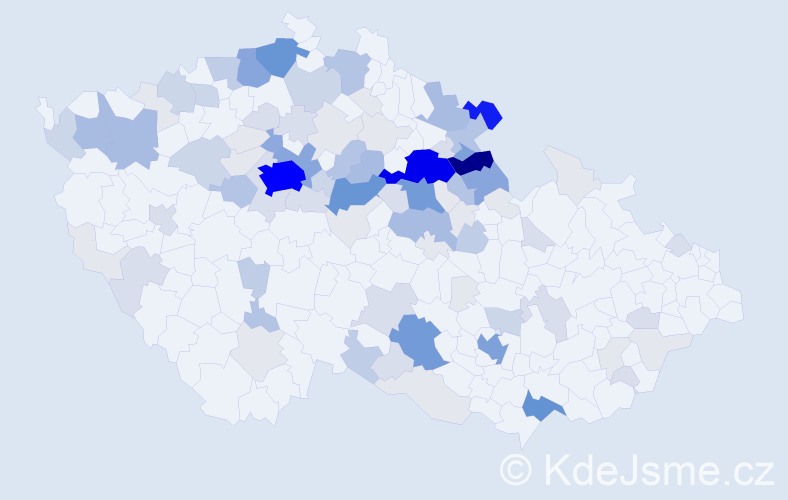 Příjmení: 'Netíková', počet výskytů 411 v celé ČR