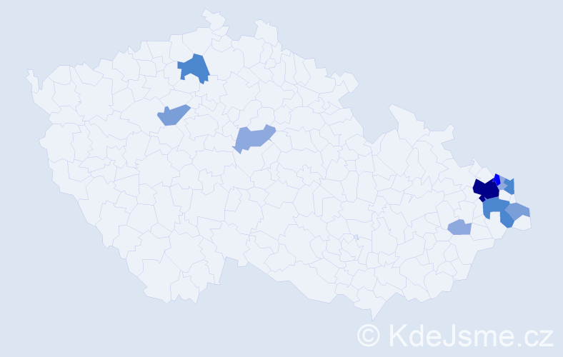 Příjmení: 'Dudziková', počet výskytů 28 v celé ČR