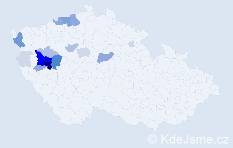 Příjmení: 'Korelus', počet výskytů 62 v celé ČR