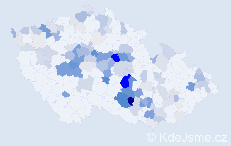Příjmení: 'Chyba', počet výskytů 462 v celé ČR