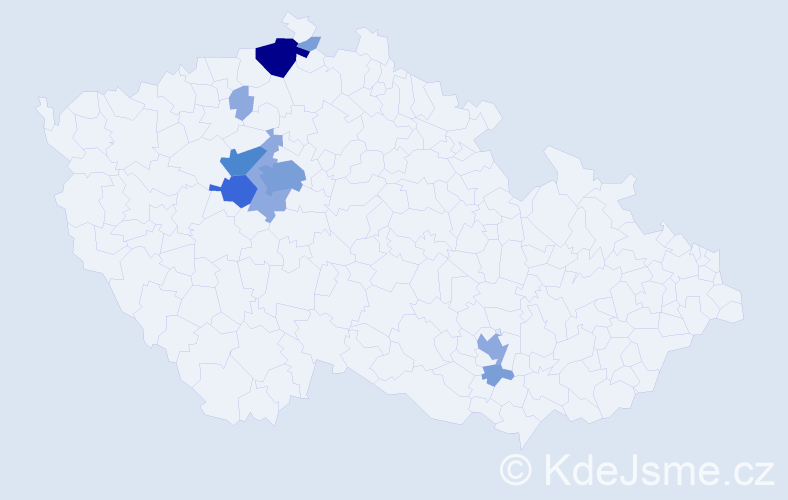 Příjmení: 'Goldammerová', počet výskytů 24 v celé ČR