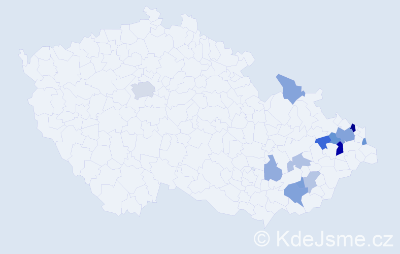 Příjmení: 'Piškytlová', počet výskytů 26 v celé ČR