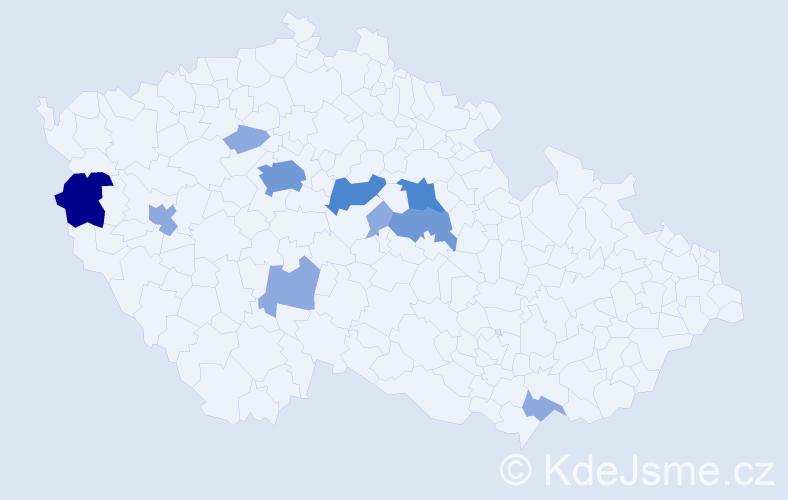 Příjmení: 'Finek', počet výskytů 21 v celé ČR