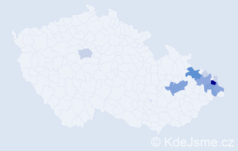 Příjmení: 'Galgonková', počet výskytů 36 v celé ČR