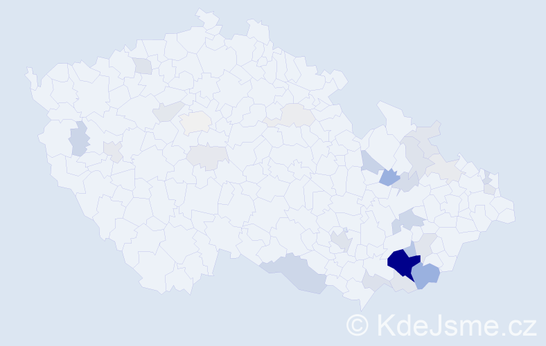 Příjmení: 'Škrášek', počet výskytů 110 v celé ČR