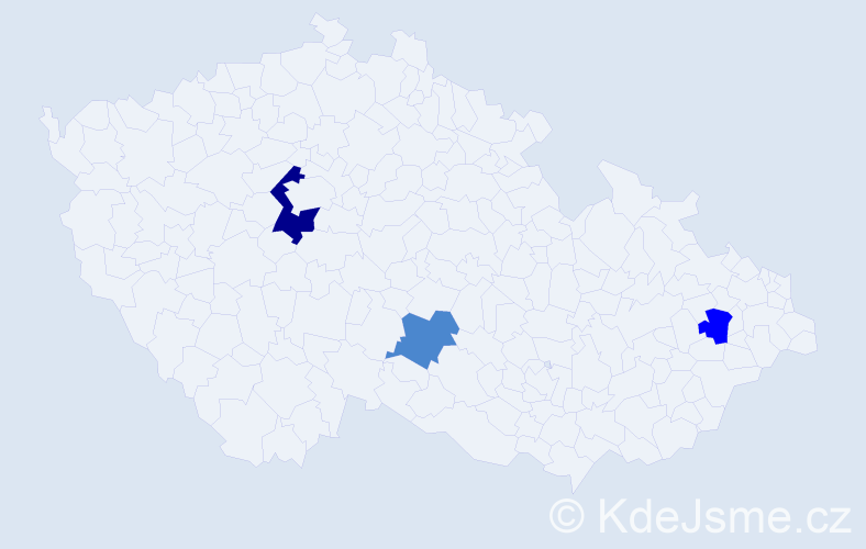 Příjmení: 'Dvorčuková', počet výskytů 6 v celé ČR