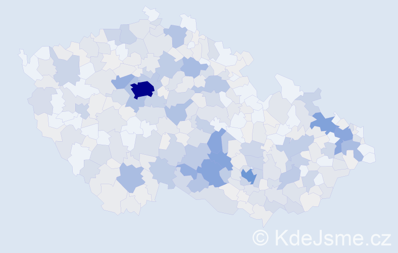 Příjmení: 'Chalupa', počet výskytů 2208 v celé ČR