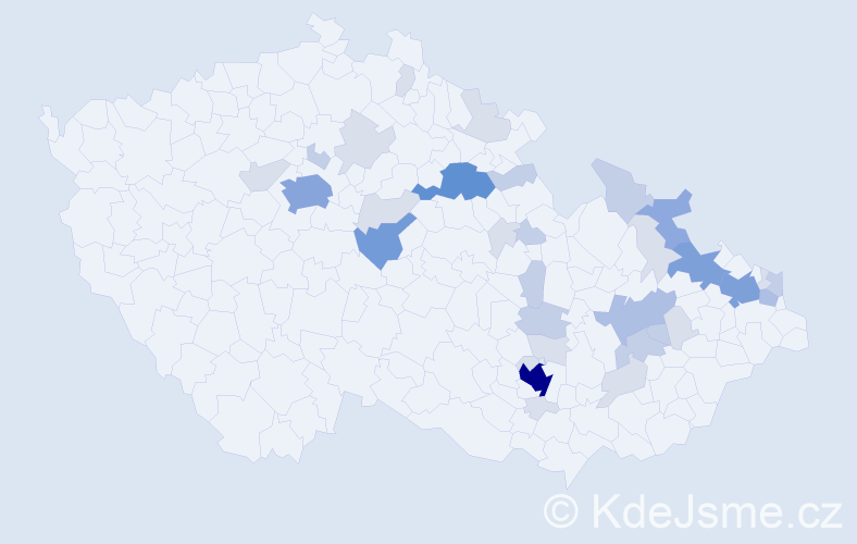Příjmení: 'Reznerová', počet výskytů 96 v celé ČR