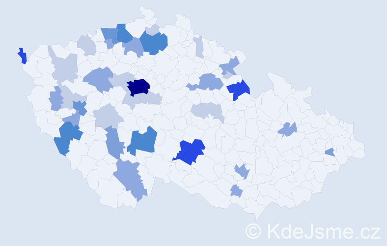 Příjmení: 'Biedermann', počet výskytů 101 v celé ČR
