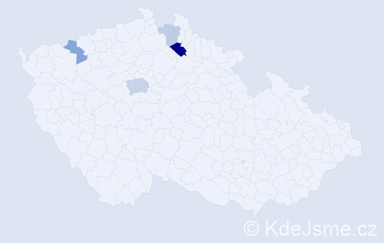 Příjmení: 'Telychko', počet výskytů 10 v celé ČR