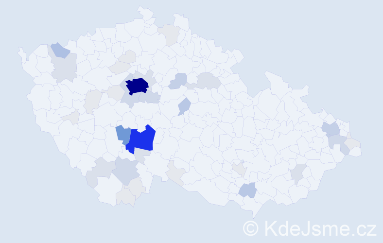 Příjmení: 'Haškovcová', počet výskytů 151 v celé ČR