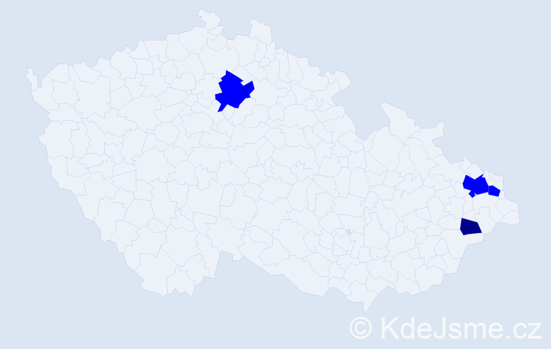 Příjmení: 'Barciová', počet výskytů 5 v celé ČR