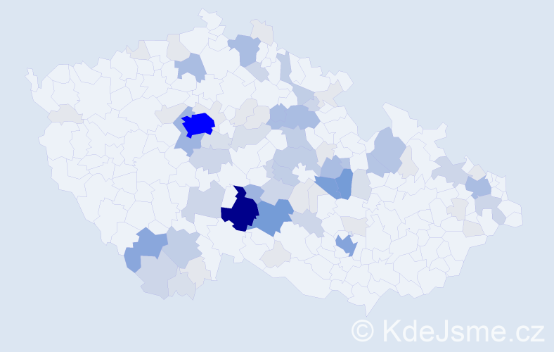 Příjmení: 'Paclíková', počet výskytů 275 v celé ČR