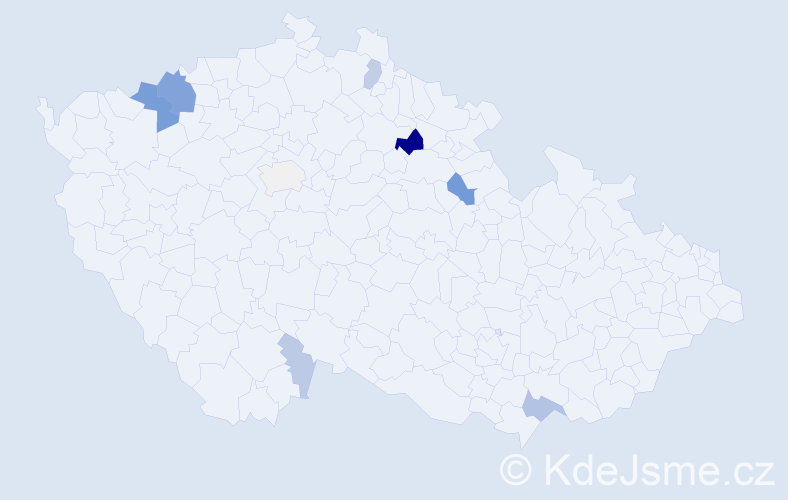 Příjmení: 'Heligr', počet výskytů 29 v celé ČR