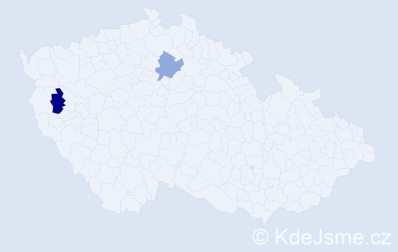 Příjmení: 'Faglic', počet výskytů 2 v celé ČR