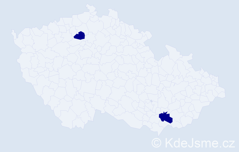 Příjmení: 'Gerling', počet výskytů 2 v celé ČR
