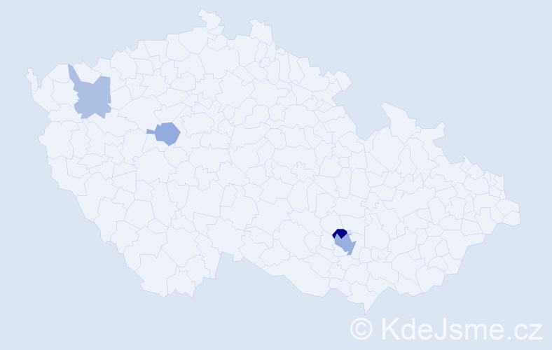 Příjmení: 'Gašparcová', počet výskytů 8 v celé ČR