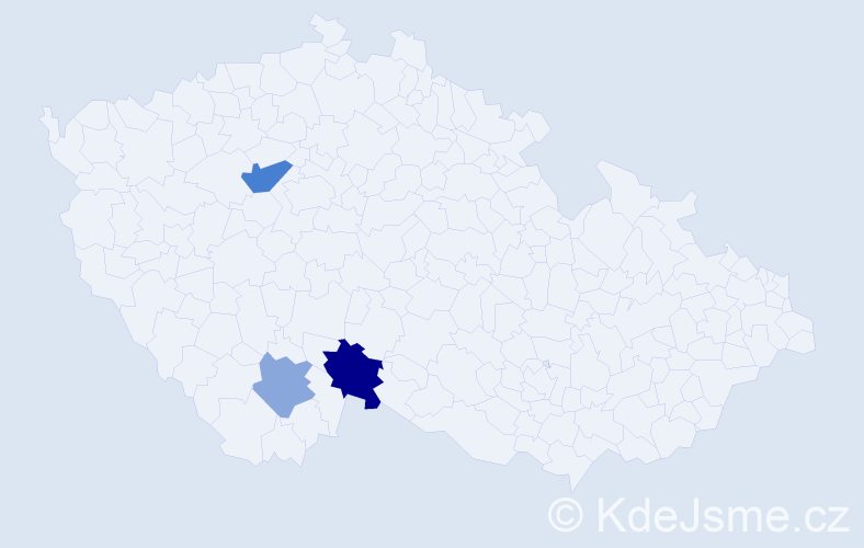 Příjmení: 'Ikavec', počet výskytů 5 v celé ČR