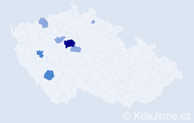 Příjmení: 'Vendišová', počet výskytů 13 v celé ČR
