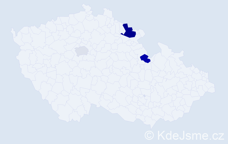 Příjmení: 'Salwender', počet výskytů 13 v celé ČR