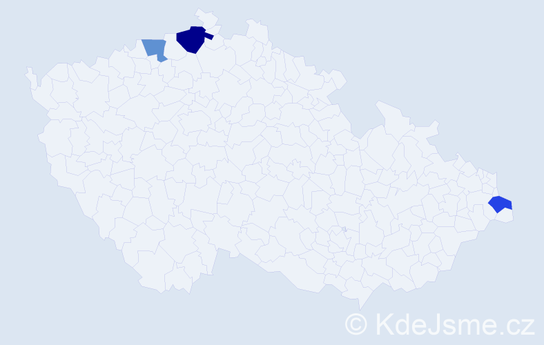 Příjmení: 'Giláková', počet výskytů 4 v celé ČR