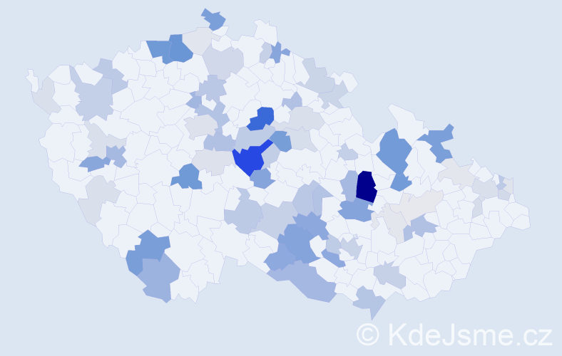 Příjmení: 'Kršňáková', počet výskytů 220 v celé ČR