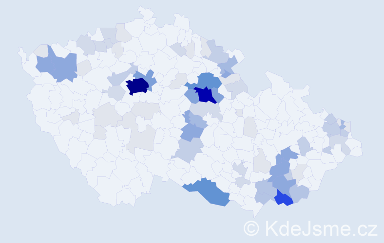 Příjmení: 'Balada', počet výskytů 277 v celé ČR