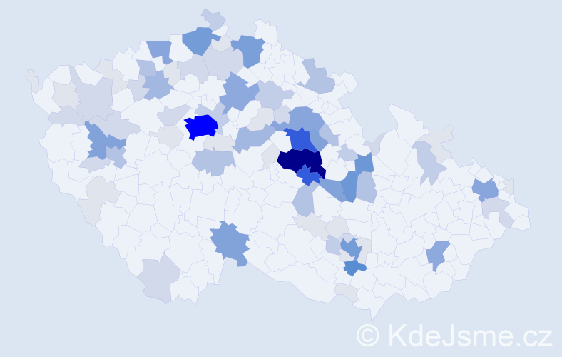 Příjmení: 'Cach', počet výskytů 323 v celé ČR