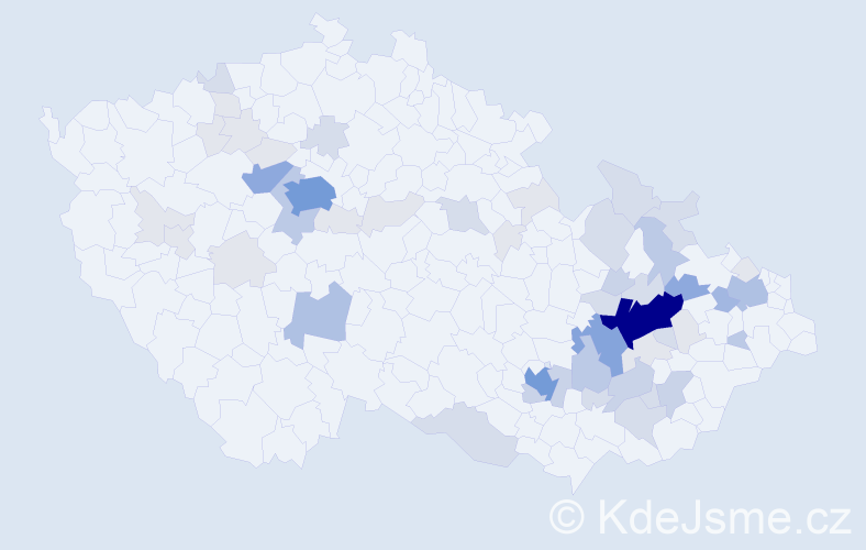 Příjmení: 'Kameníčková', počet výskytů 169 v celé ČR