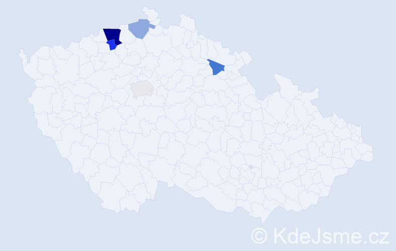 Příjmení: 'Kačina', počet výskytů 10 v celé ČR