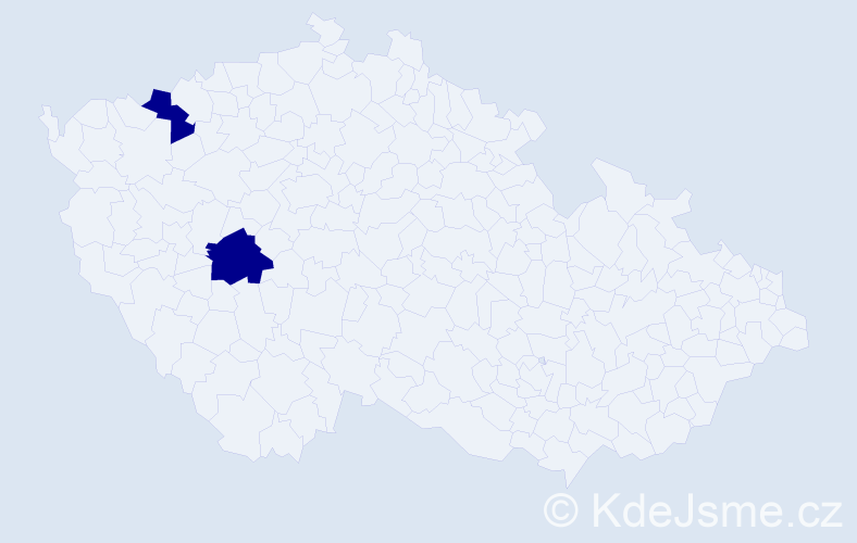Příjmení: 'Scherfer', počet výskytů 5 v celé ČR