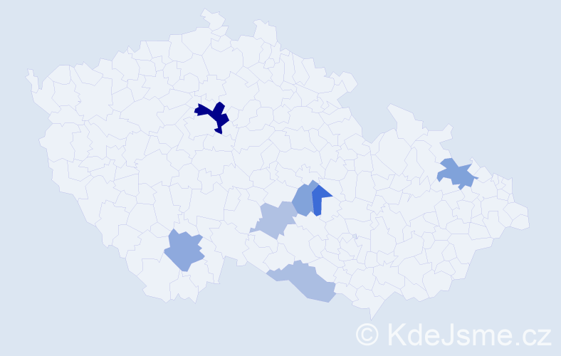 Příjmení: 'Marecová', počet výskytů 15 v celé ČR